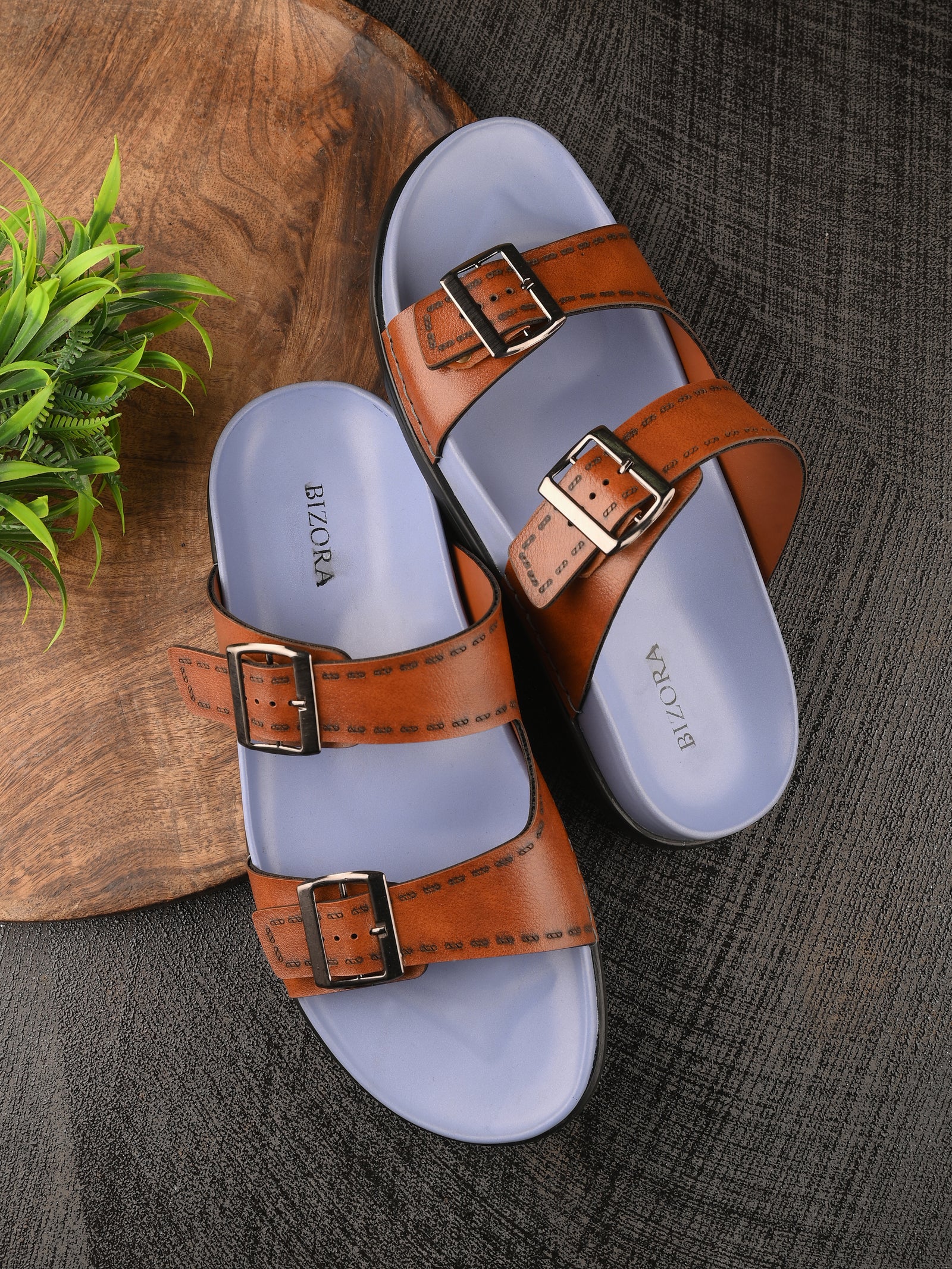 పురుషుల బ్లూ అడ్జస్టబుల్ స్ట్రాప్ స్లిప్పర్ (Z2)