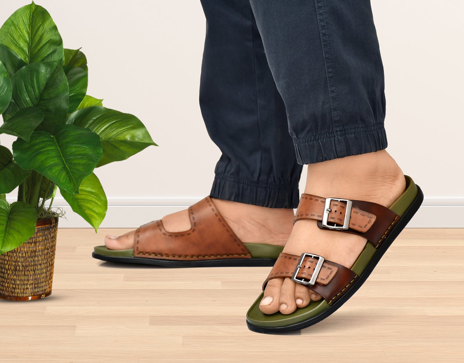 పురుషుల సర్దుబాటు స్ట్రాప్లు చెప్పులు