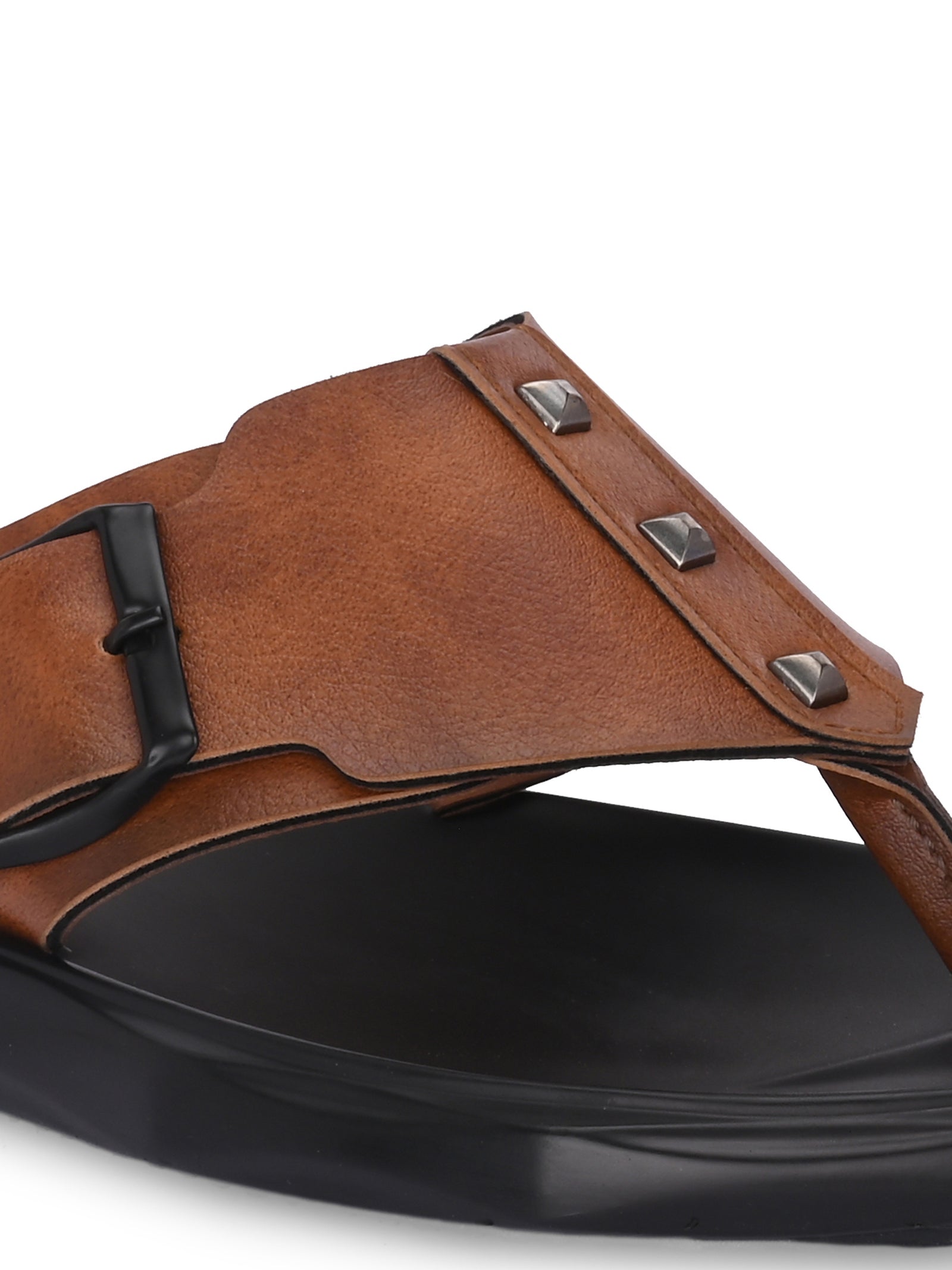 పురుషుల టాన్ సర్దుబాటు పట్టీ v-ఆకారపు స్లిప్పర్ (D1)