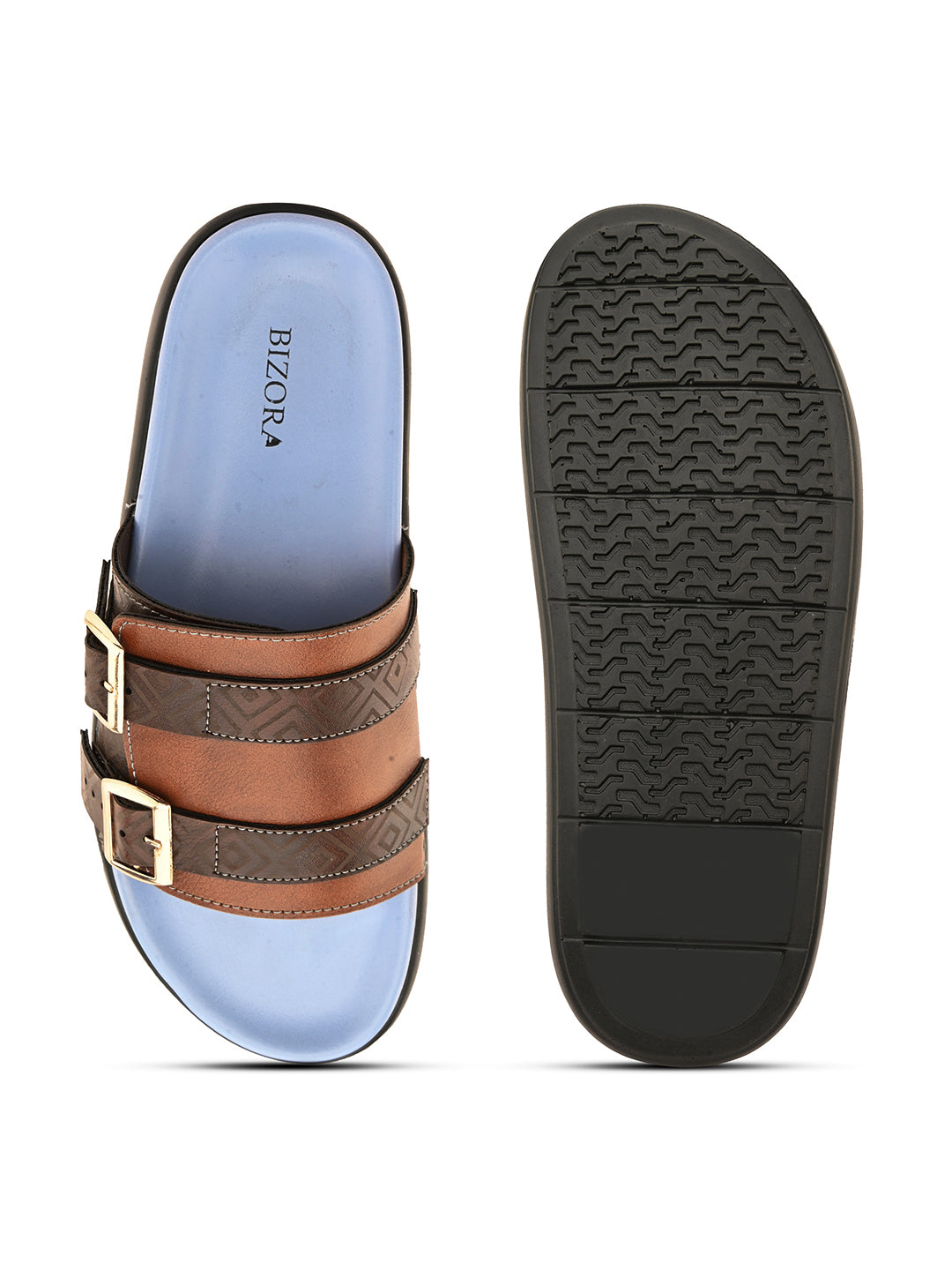 Men Blue Square Designed Trendy And Exclusive Soft Pad Slipper