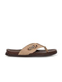 BIZORA Men's Premium Leather Casual Slip-On Flip-Flops Sandals