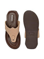 BIZORA Men's Stylish Leather Casual Flip-Flops for Everyday Comfort Sandals