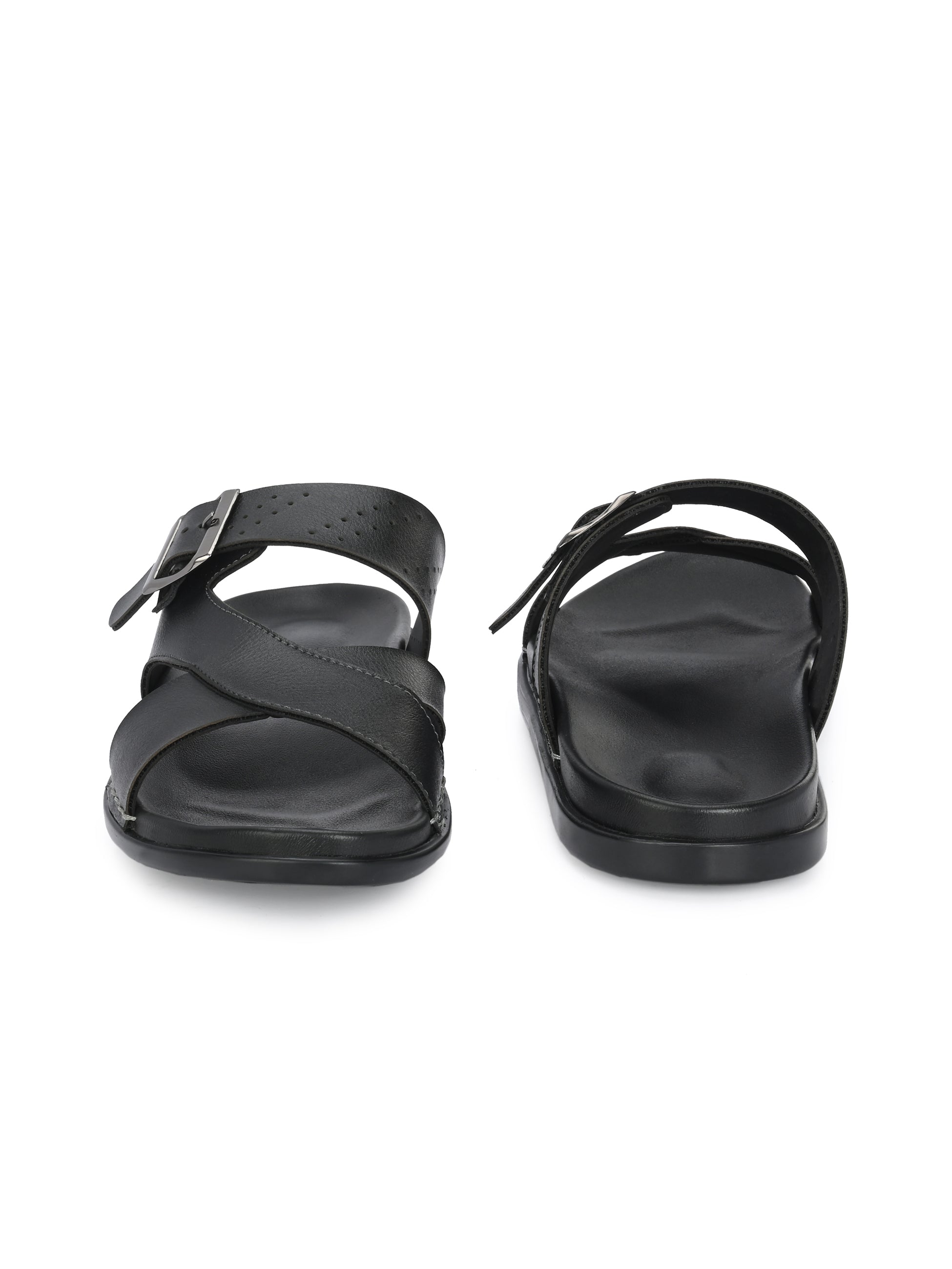 Men Black slippers – BIZORA