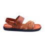 MENS TAN TRENDY SOFT PAD SANDAL (T-2)