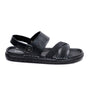 MENS BLACK TRENDY SOFT PAD SANDAL (T-2)