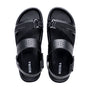 MENS BLACK TRENDY SOFT PAD SANDAL (T-2)