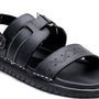 MENS BLACK SUPER SOFT PAD STRETCHABLE BACK STRAP SANDAL (T-3)