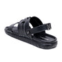 MENS BLACK SUPER SOFT PAD STRETCHABLE BACK STRAP SANDAL (T-3)