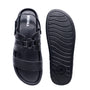 MENS BLACK SUPER SOFT PAD STRETCHABLE BACK STRAP SANDAL (T-3)