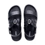 MENS BLACK SUPER SOFT PAD STRETCHABLE BACK STRAP SANDAL (T-3)