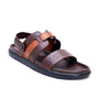 MENS BROWN SUPER SOFT PAD STRETCHABLE BACK STRAP SANDAL (T-3)