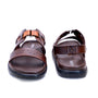 MENS BROWN SUPER SOFT PAD STRETCHABLE BACK STRAP SANDAL (T-3)