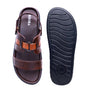 MENS BROWN SUPER SOFT PAD STRETCHABLE BACK STRAP SANDAL (T-3)