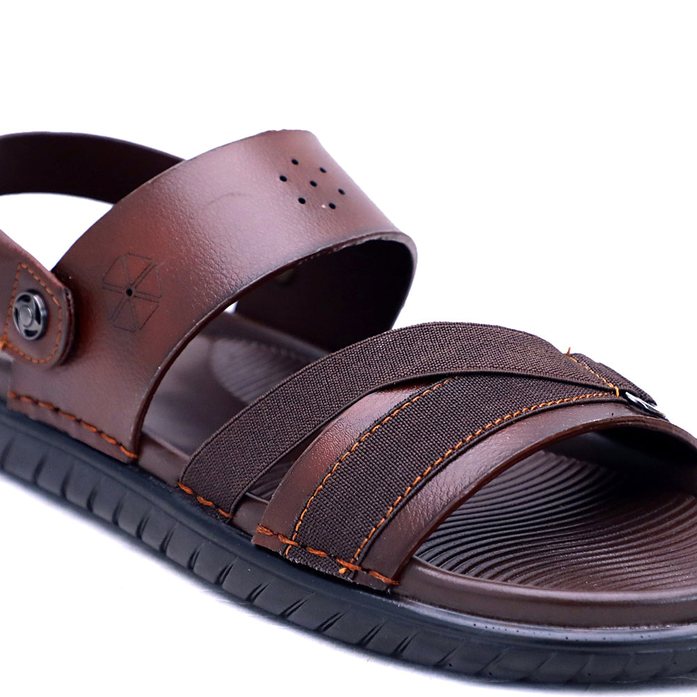 MENS BROWN TRENDY SOFT PAD SANDAL (T-2)