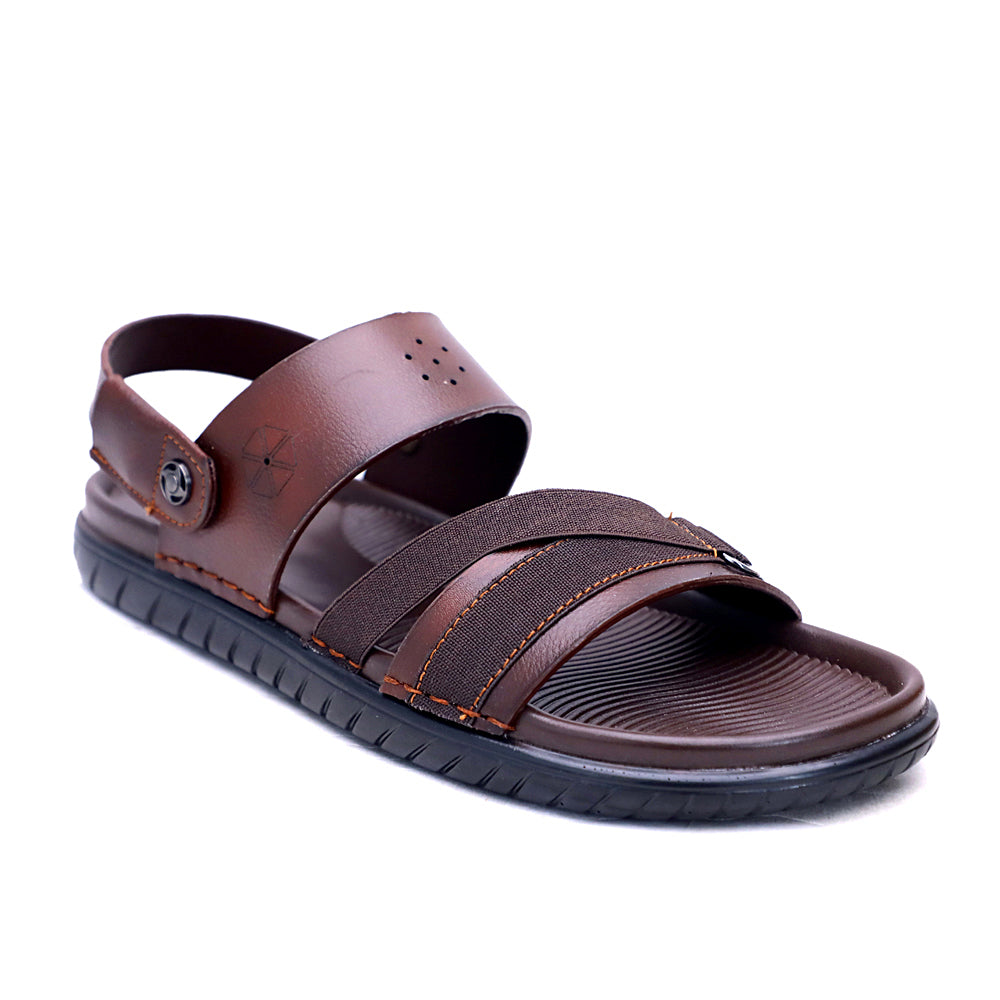 MENS BROWN TRENDY SOFT PAD SANDAL (T-2)