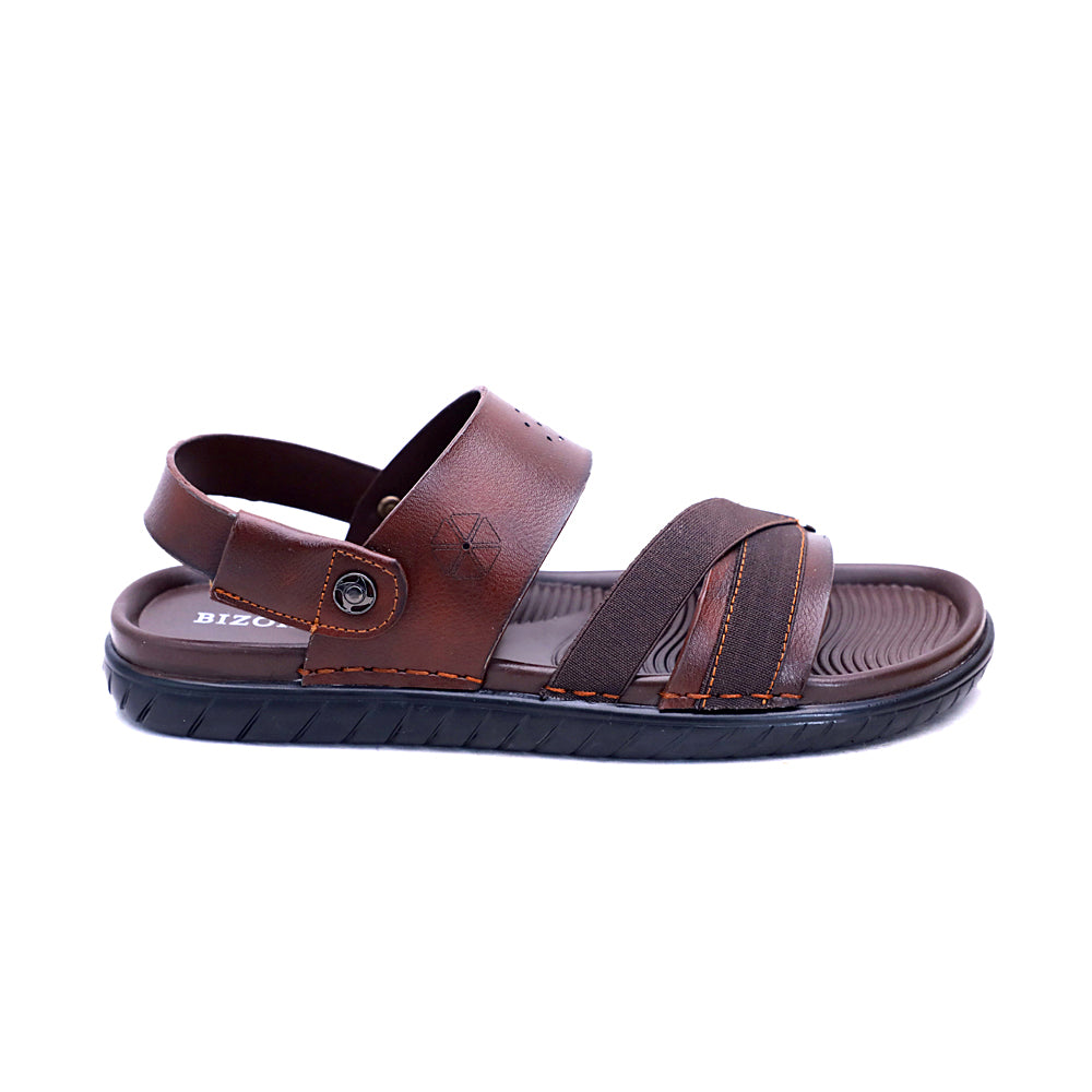 MENS BROWN TRENDY SOFT PAD SANDAL (T-2)