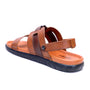 MENS TAN SUPER SOFT PAD STRETCHABLE BACK STRAP SANDAL (T-3)