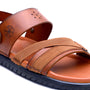 MENS TAN TRENDY SOFT PAD SANDAL (T-2)