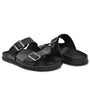 Mens Black Adjustable Strap Slipper (Z2)