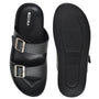 Mens Black Adjustable Strap Slipper (Z2)