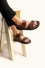 MENS BROWN TRENDY SOFT PAD SANDAL (T-2)