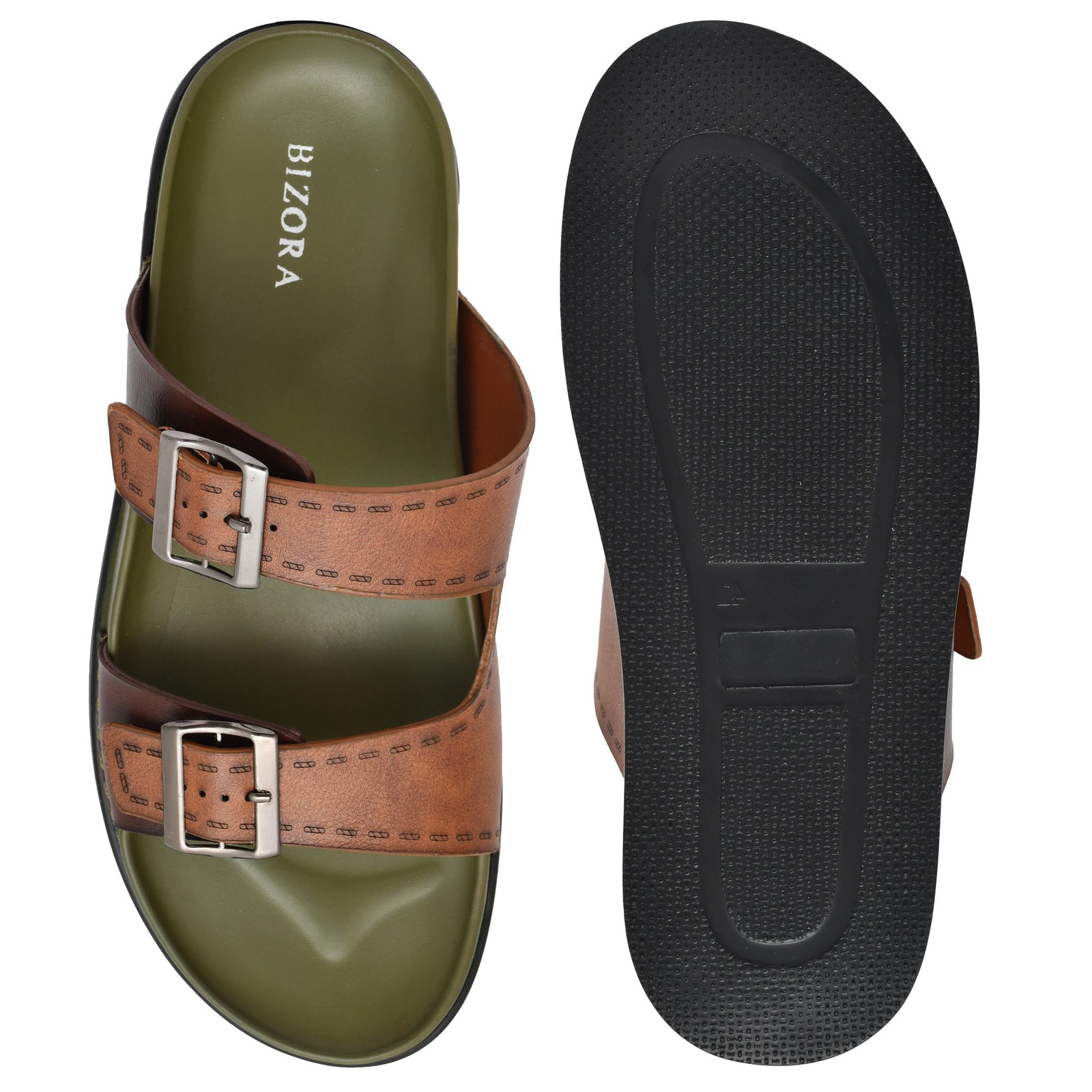 Mens Adjustable strap slippers