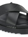 Men Black Cross Slide Slipper-AR1