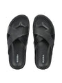 Men Black Cross Slide Slipper-AR1