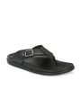 Men black v-shape slipper with buckle look (L7)