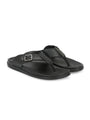 Men black v-shape slipper with buckle look (L7)