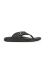 Men black v-shape slipper with buckle look (L7)