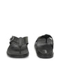 Men black v-shape slipper with buckle look (L7)