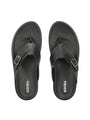 Men black v-shape slipper with buckle look (L7)