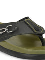 Stylish & comfortable Buckled Men's Olive Slipper (TY-3)