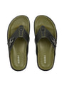 Stylish & comfortable Buckled Men's Olive Slipper (TY-3)