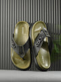 Stylish & comfortable Buckled Men's Olive Slipper (TY-3)