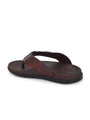 Men brown v-shape slipper with buckle look (L7)