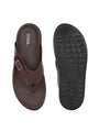 Men brown v-shape slipper with buckle look (L7)