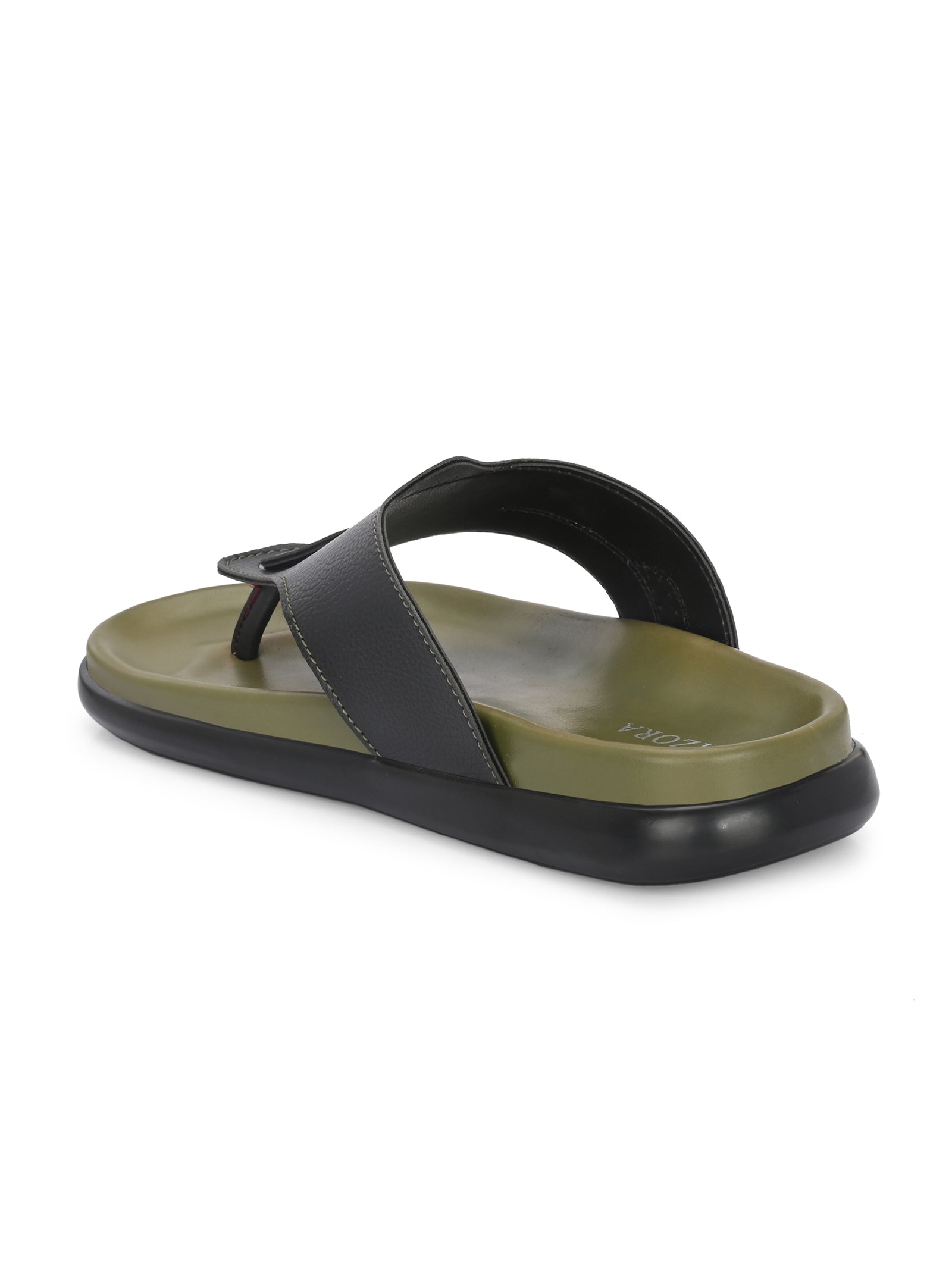 Stylish & comfortable Designer Stitched Men's  Olive Slipper (TY-2)