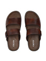 Men Brown adjustable strap slipper (T4)