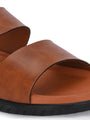 Men Tan adjustable strap slipper (T4)