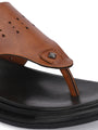 Men Tan v-shape slipper (B-13)