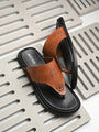 Men Tan v-shape slipper (B-13)