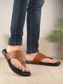 Men Tan v-shape slipper (B-13)