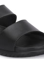 Men Black adjustable strap slipper (T4)