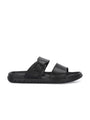 Men Black adjustable strap slipper (T4)