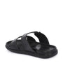 Men Black adjustable strap slipper (T4)