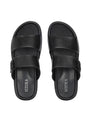 Men Black adjustable strap slipper (T4)