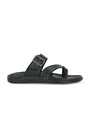 Mens  black adjustable strip slipper (L-2)