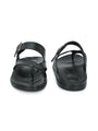 Mens  black adjustable strip slipper (L-2)